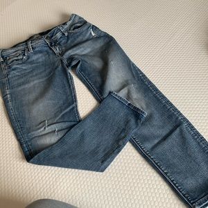 Silver jeans SAM crop.  29/27